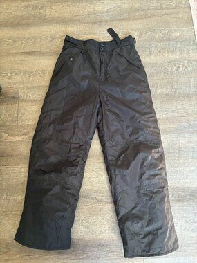Black Insulated Snow Pants